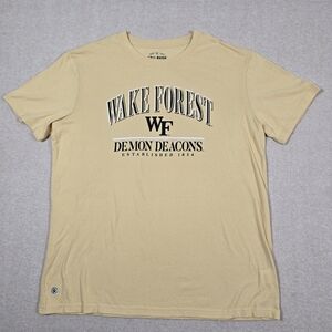 Wake Forest Demon Deacons Mens XL Yellow T Shirt Fall Rush Campus